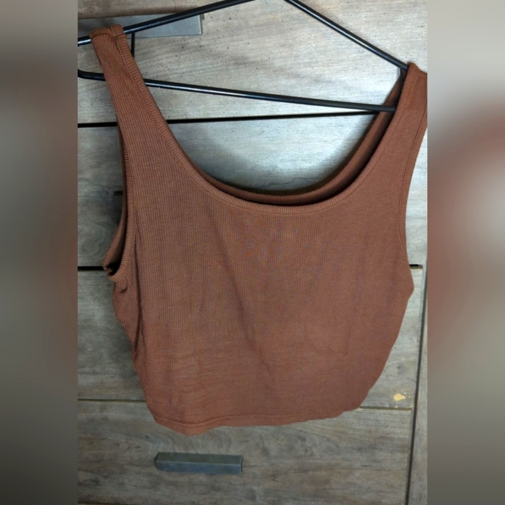 Shein brown crop top, size XL
